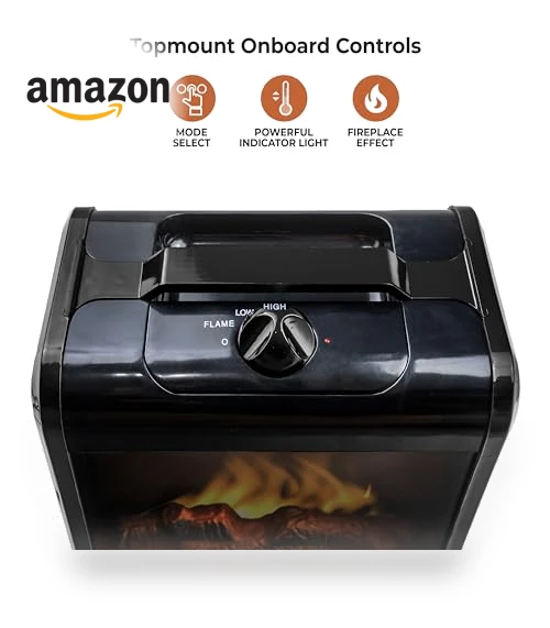 Electric Mini Fireplace Space Heater — Portable Heating Solutions, Comfort Zone