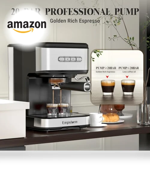Espresso Machine with Milk Frother — Espresso Machines, Empstorm