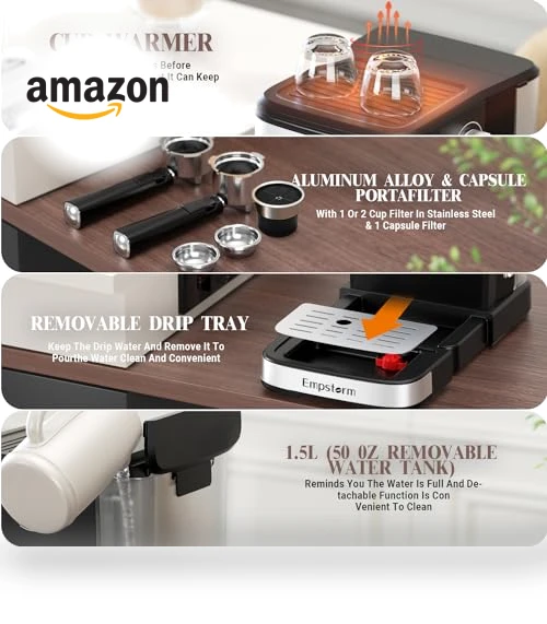 Espresso Machine with Milk Frother — Espresso Machines, Empstorm