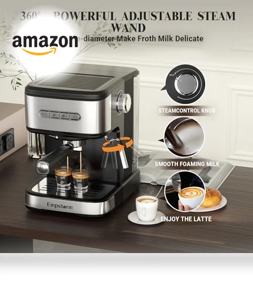Espresso Machine with Milk Frother — Espresso Machines, Empstorm