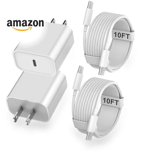 Fast Charging USB-C Cable and Wall Charger Set — Lightning, GOOD EVER TRADING LTD