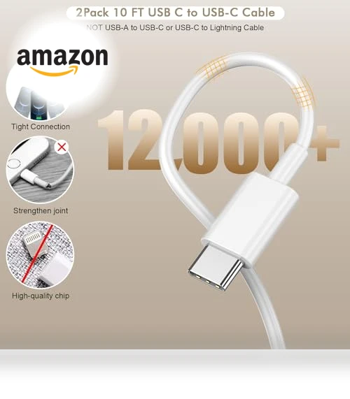Fast Charging USB-C Cable and Wall Charger Set — Lightning, GOOD EVER TRADING LTD
