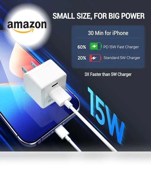 Foldable 15W Dual Port USB Wall Charger with 6FT Cable — Chargers, Quntis