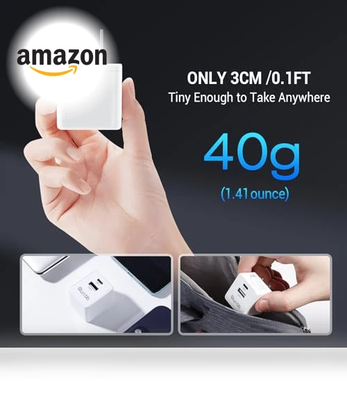 Foldable 15W Dual Port USB Wall Charger with 6FT Cable — Chargers, Quntis