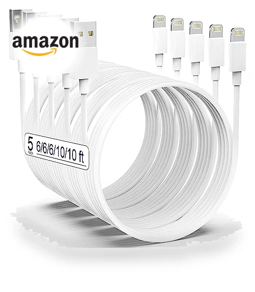 MFi Certified iPhone Charger 5pack — Lightning, AZMOGDT