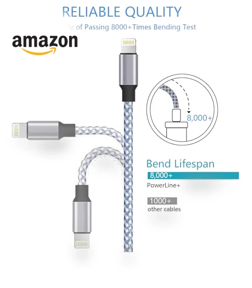 MFi Certified Lightning Cable 3pack — Lightning, DAZHWA