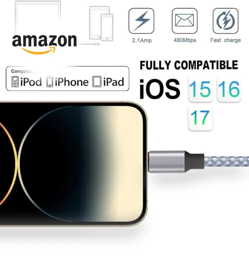 MFi Certified Lightning Cable 3pack — Lightning, DAZHWA