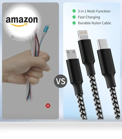 Multi Charging Cable (2Pack 4FT) — Cables, Firsting