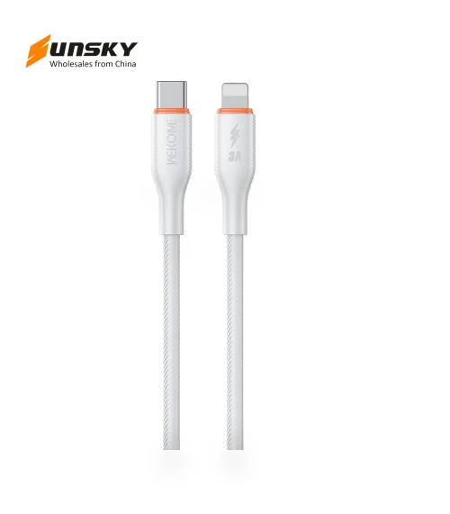 PD27W Type-C to 8 Pin Silicone Data Cable — Cables, WK