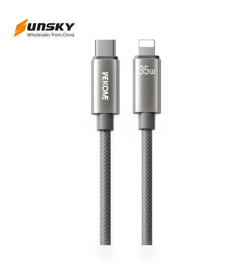 PD35W Type-C to 8 Pin Fast Charging Data Cable — Cables, WK