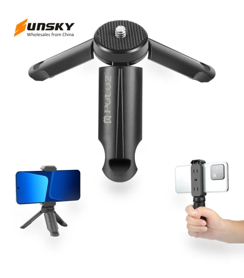 Portable Folding Plastic Tripod for Cell Phones — Camera Supports, PULUZ
