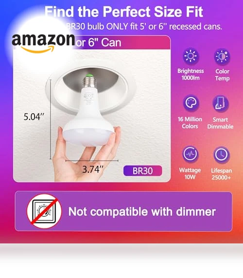 Smart Flood Light Bulbs — LED, ILC