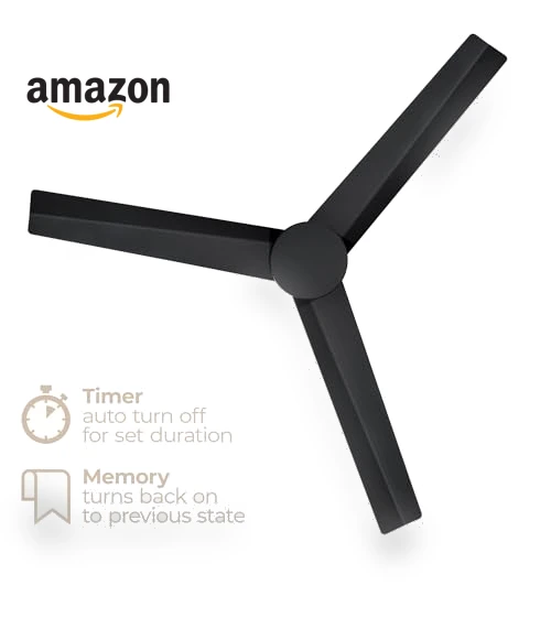 Smart Indoor and Outdoor 52in 3-Blade Ceiling Fan — Ceiling Fans & Accessories, East Grove Home