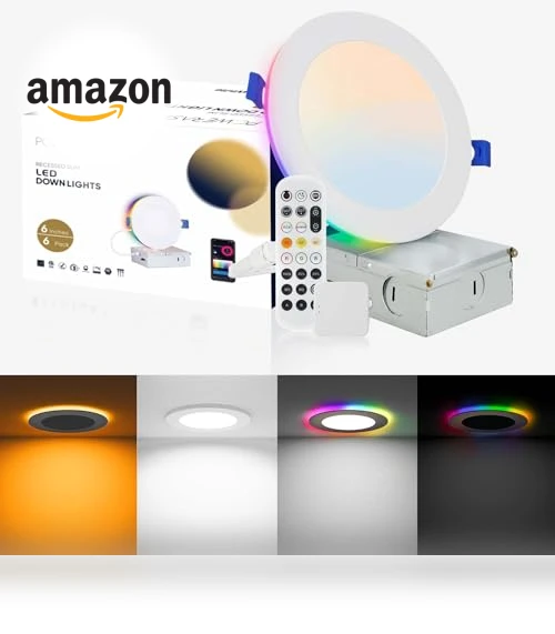 Smart LED Recessed Lighting with RGB Back Light — LED, POWERASIA