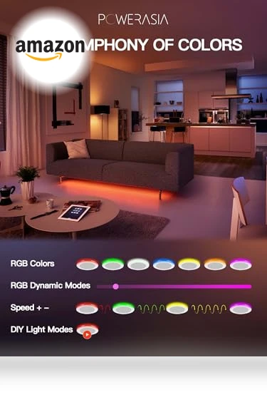Smart LED Recessed Lighting with RGB Back Light — LED, POWERASIA