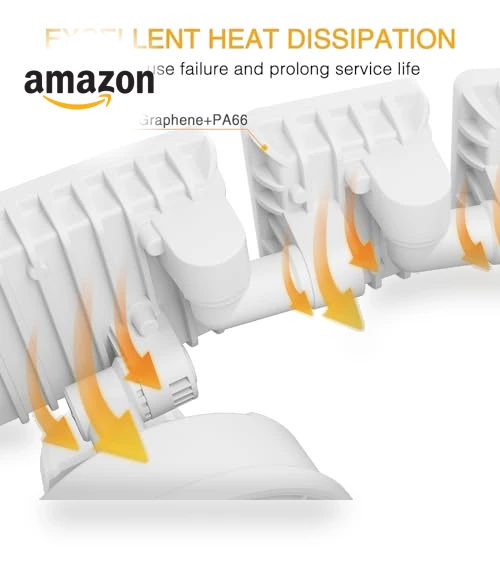 Smart LED Security Lights Motion Sensor Outdoor 5 Heads — Outdoor Security & Flood Lighting, Onforu