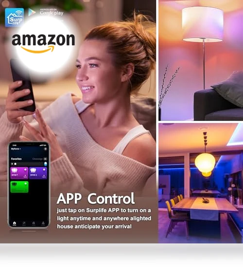 Smart Light Bulbs with Remote — LED, VvLons