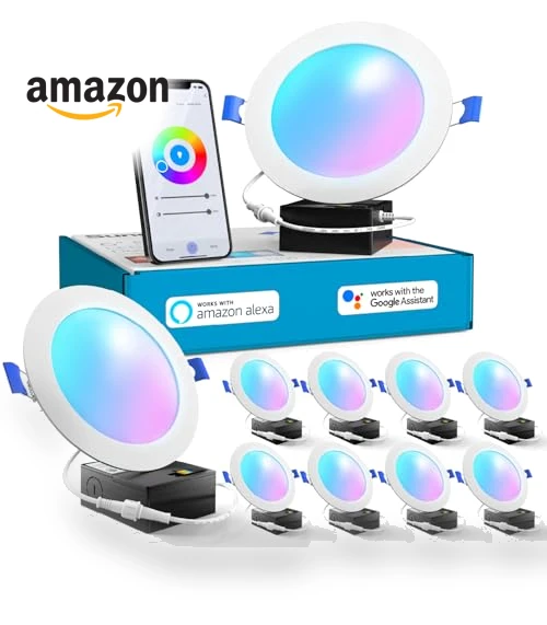 Smart Ultra Thin LED Recessed Ceiling Lights — LED, Sunco Lighting