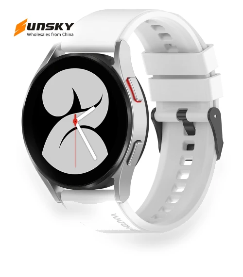 Black Buckle Step Silicone Watch Band — Bands, Samsung