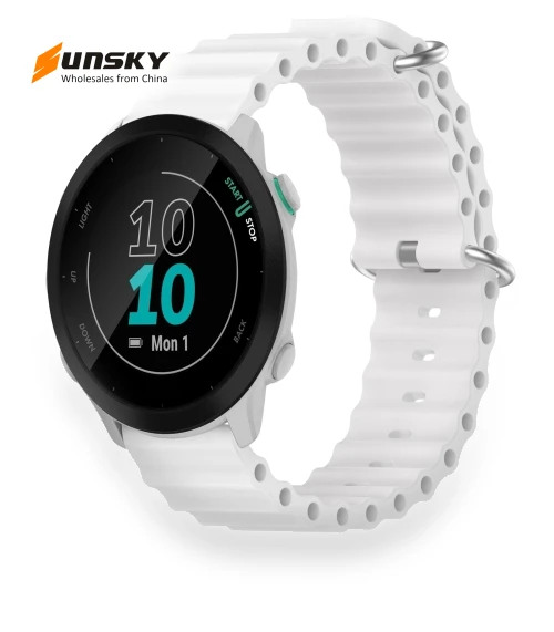 Ocean Style Silicone Solid Color Watch Band — Fitness Bands, Garmin