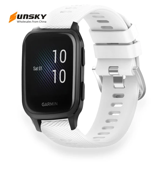 Solid Color Soft Silicone Watch Band — Watch Accessories, Garmin