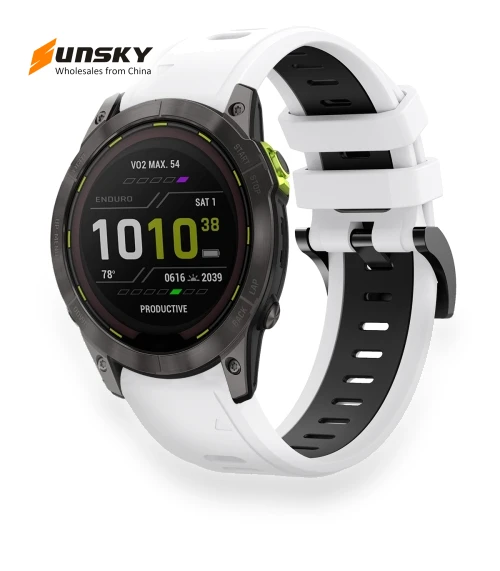 Two-Color Sports Silicone Watch Band — Watch Accessories