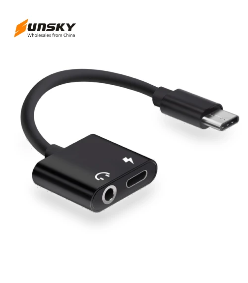 Type-C to 3.5mm Audio Adapter with Charging Port — Adapters