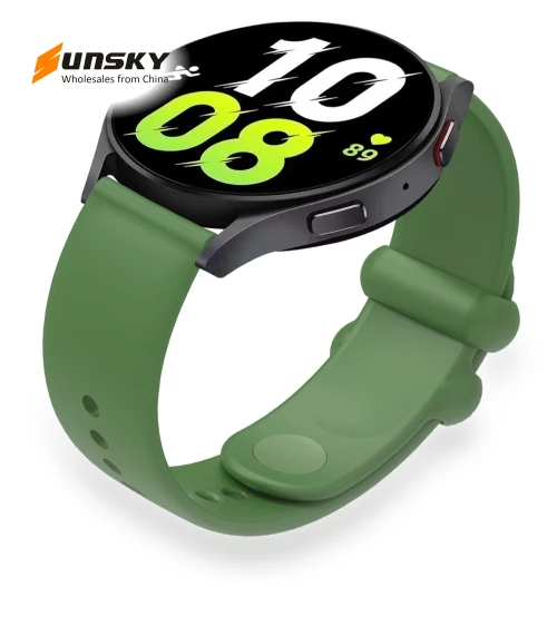 Universal Solid Color Reverse Buckle Silicone Watch Band — Bands