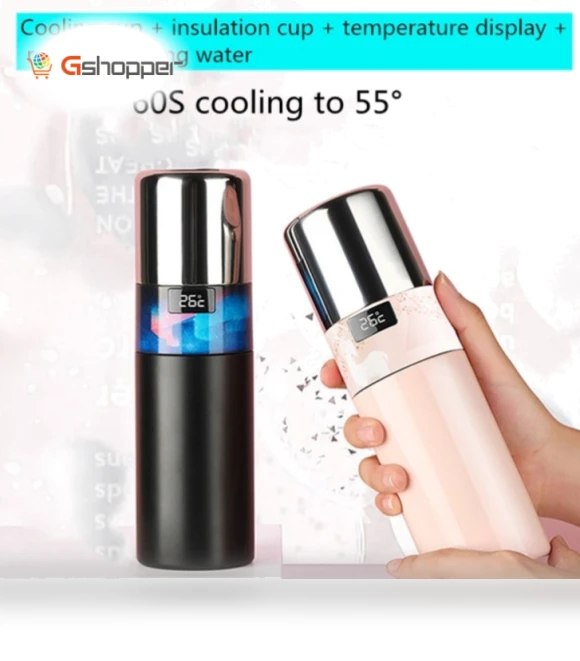 Smart USB Rechargeable Hot and Cold Cup with Handle — Travel Drinkware