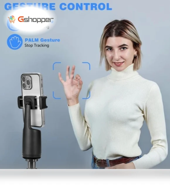 360 Rotation Auto Face Tracking AI Camera Phone Holder — Webcam Accessories