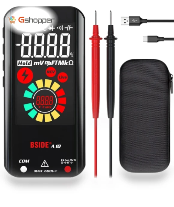 Smart Digital Multimeter with True RMS, 9999 Counts, Color Display — Electrical Testers, BSIDE