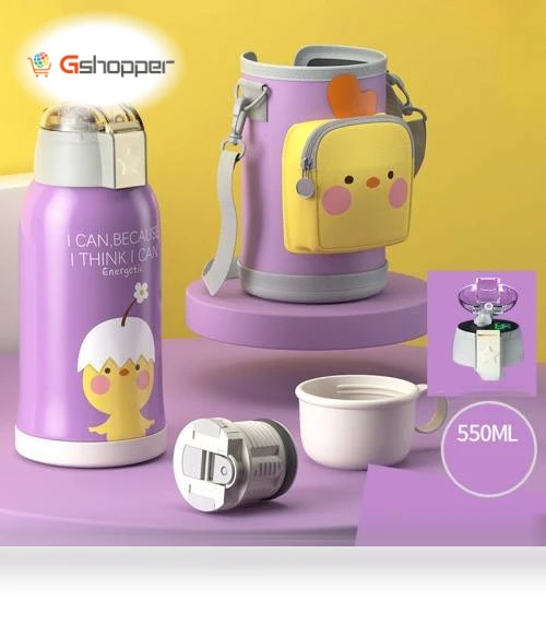 Smart Cartoon Animal Children Straw Cup — Parent Cup Holders