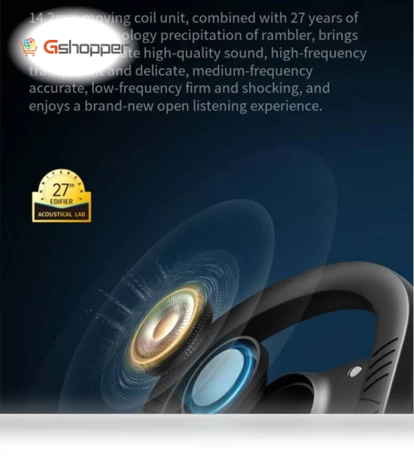 Air Conduction Earbuds Bluetooth Earphone with AI Call Noise Cancelling — In-Ear Headphones, EDIFIER