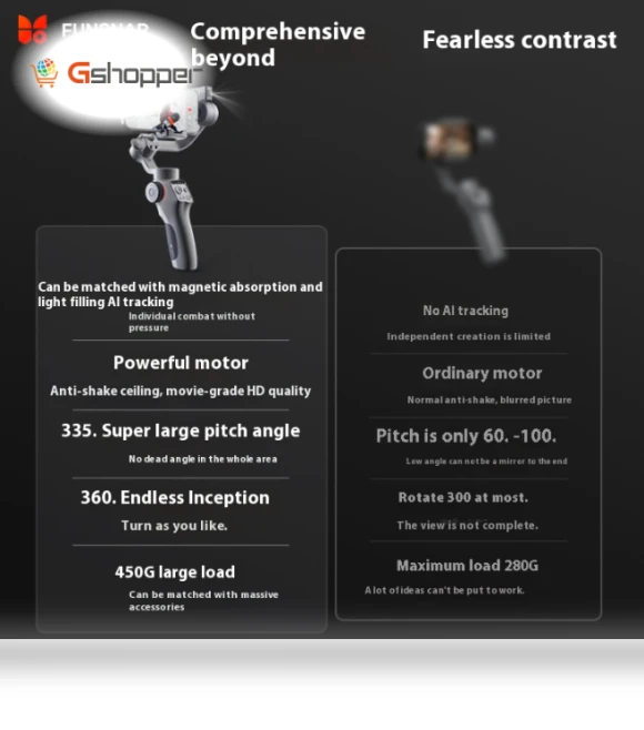 AI Gimbal Stabilizer for Mobile Phones — Steady Shots, Funsnap