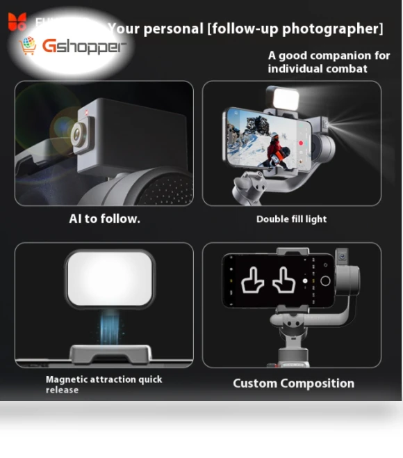 AI Gimbal Stabilizer for Mobile Phones — Steady Shots, Funsnap
