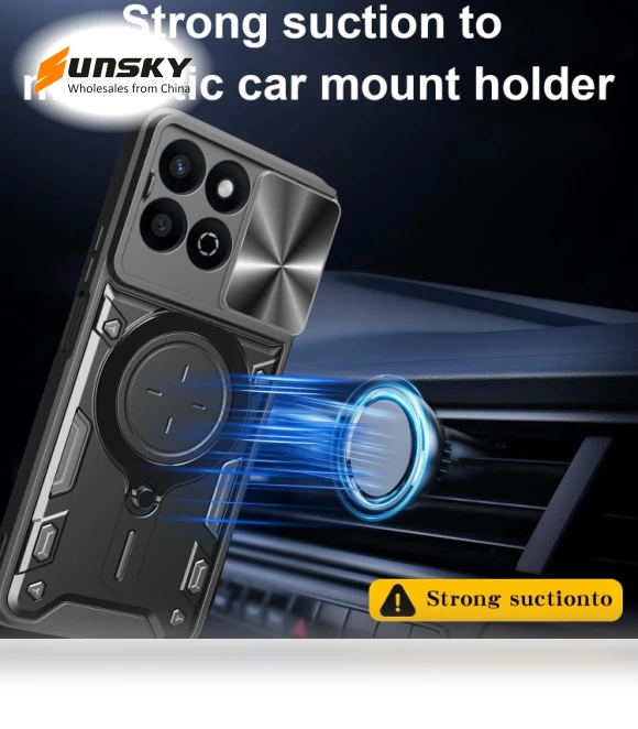 CD Texture Sliding Camshield Magnetic Holder Phone Case — Basic Cases, Honor