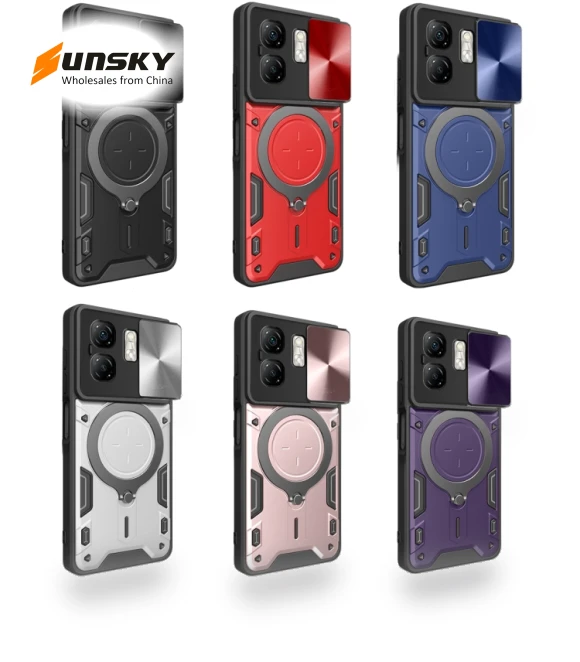 Sliding Camshield Magnetic Holder Phone Case for Infinix Smart 9 / Hot 50i — Basic Cases, Infinix