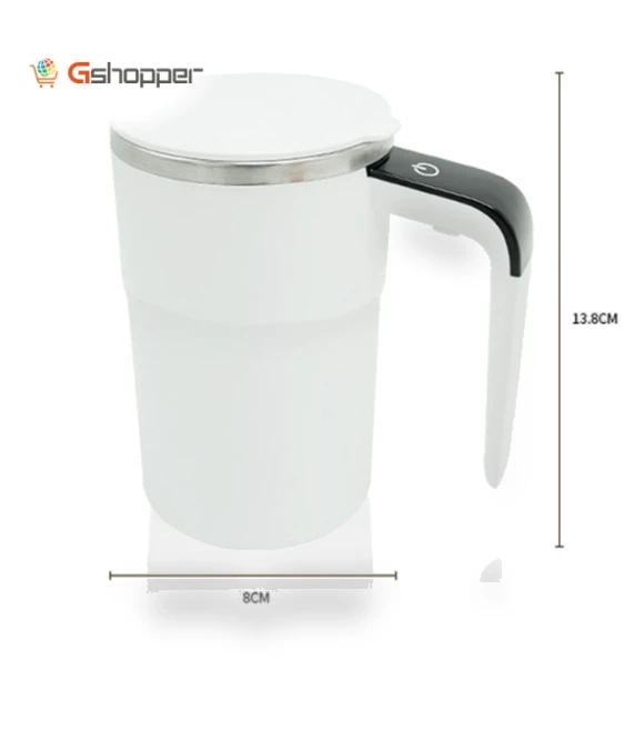 Intelligent Temperature Measuring Magnetic Liquid Crystal Digital Display Automatic Stirring Cup 380ml — Beverage Warmers