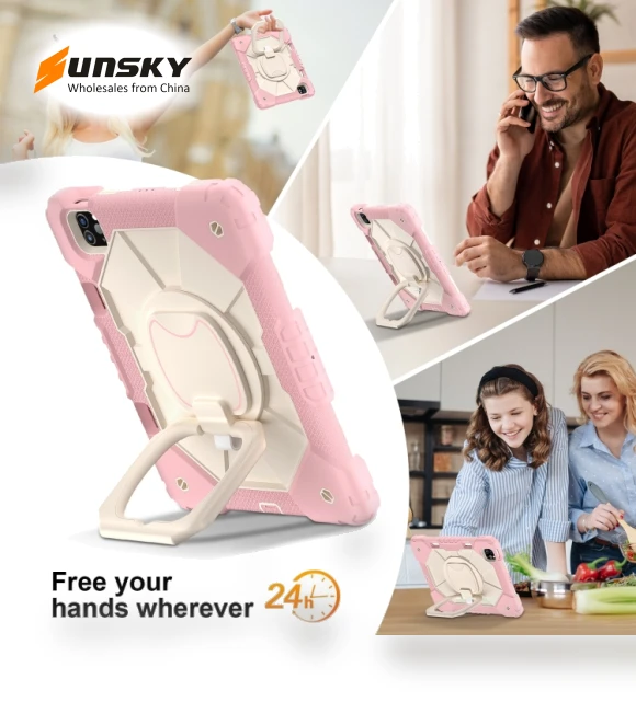 Contrast Color Robot Silicone Hybrid PC Tablet Case for iPad Pro 11 2022 / Air 10.9 2022 — Cases