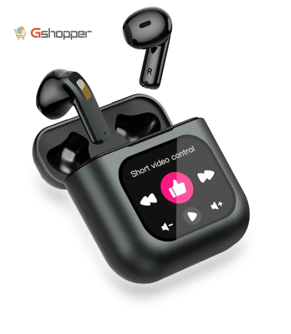 TWS Bluetooth Earphone with LCD Touch Screen, 8GB Memory, ENC HD Calls, Low Latency — Audio Gear