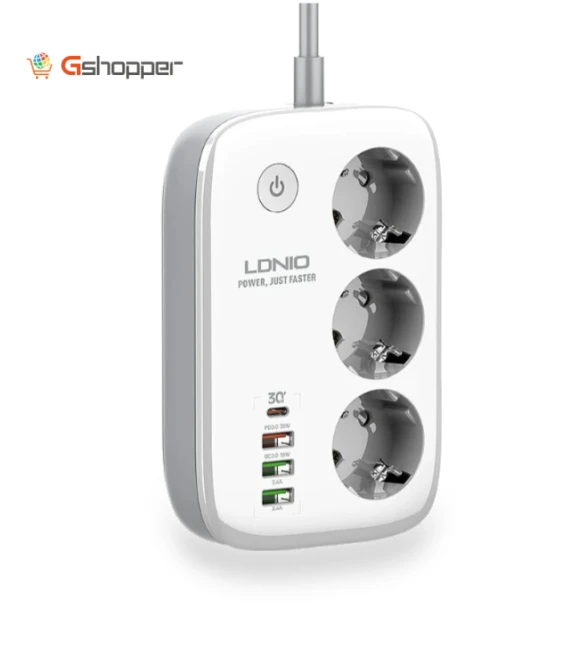 Smart WiFi Power Strip Extension Cable with 3 EU Plug and 4 USB Ports — Multi-Outlets, LDNIO