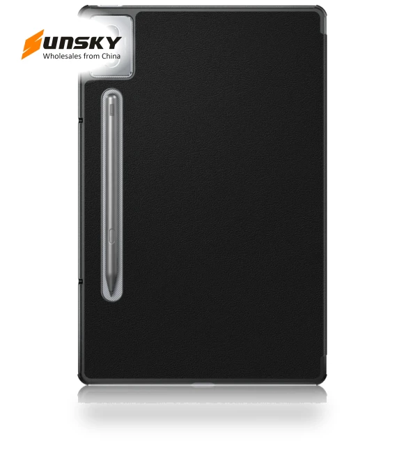 3-folding Leather Smart Tablet Case for Lenovo Tab P12 12.7 — Protective Cases, Lenovo