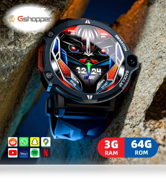 1.54 inch TFT Android 4G Smart Watch Phone with Dual Camera and GPS — Smartwatches, LOKMAT