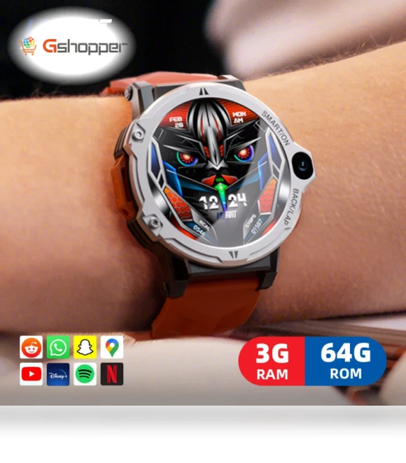 1.54 inch TFT Android 4G Smart Watch Phone with Dual Camera and GPS — Smartwatches, LOKMAT