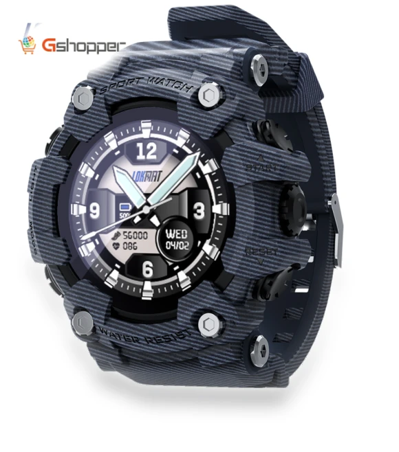 Bluetooth Smart Watch for Outdoor Sports with Step Counting, Sleep, Heart Rate, Blood Pressure, and Blood Oxygen... — Fitness & Activity Monitors, LOKMAT