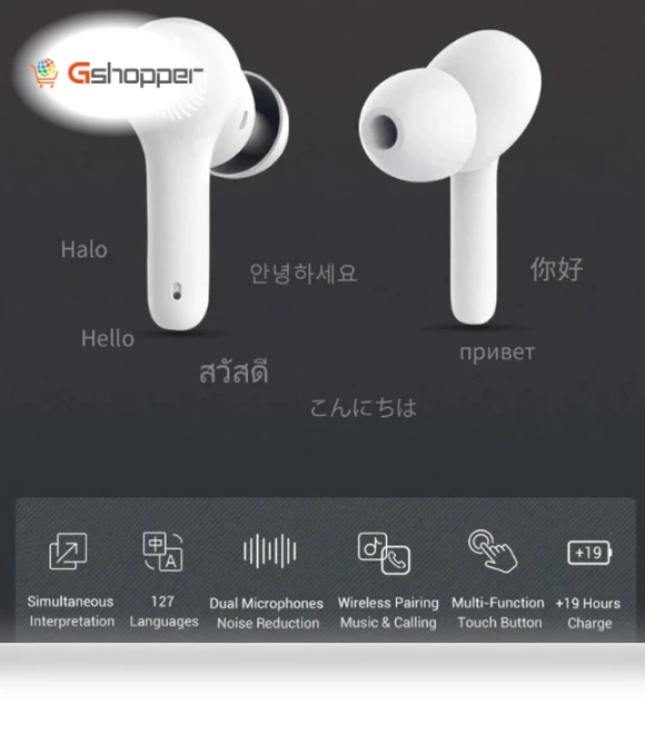 Wireless Earbuds with Instant Translation for 127 Languages — Language Translators