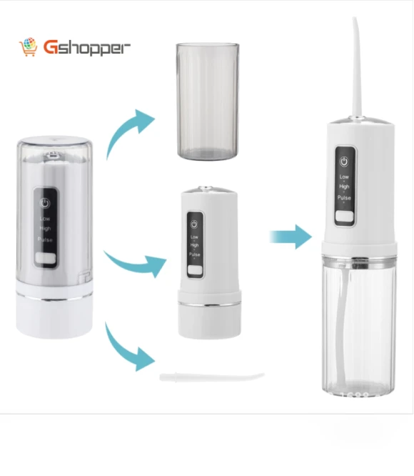Portable Dental Flosser with 4 Nozzles — Power Flossers