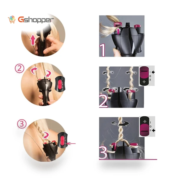 Fast Styling Smart Electric Braid Machine Twist Curling Iron — Curling Wands
