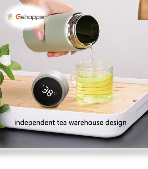 Stainless Steel Smart Insulation Water Cup — Travel Drinkware