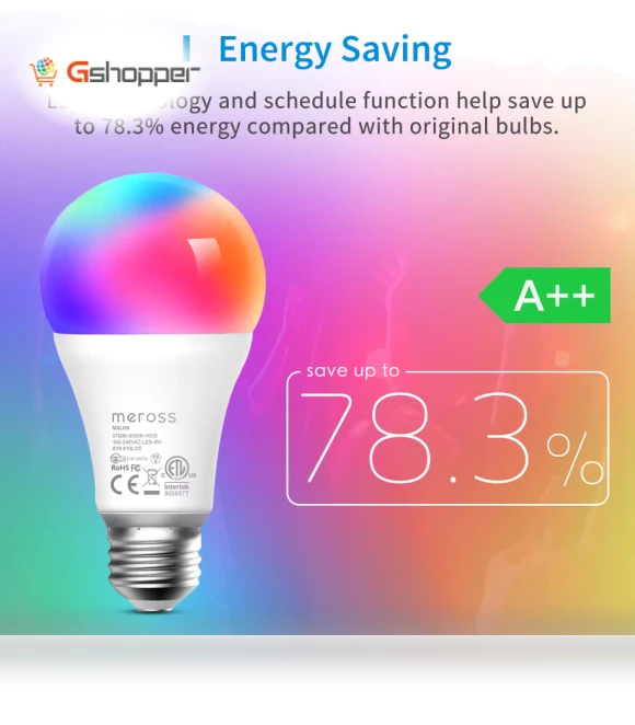 Smart RGB Color Light Bulb (2pcs Pack) E27 — LED